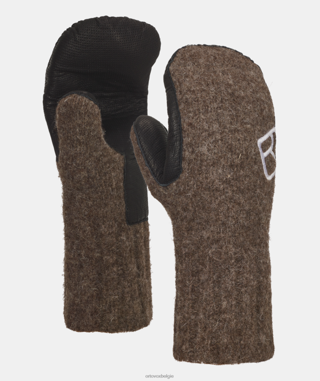 Heren zwart schaap klassiek wollen wantleer ORTOVOX accessoires LX0XF567