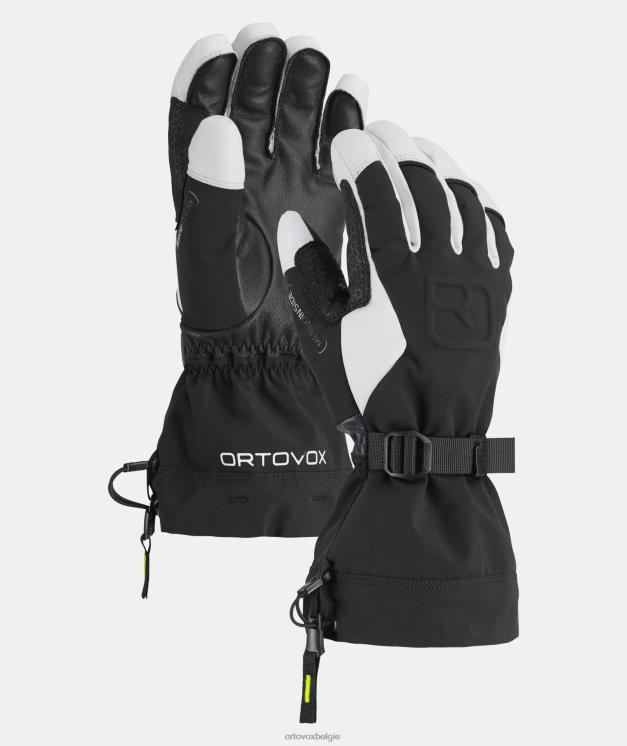 Heren zwarte raaf freeridehandschoen van merinowol ORTOVOX accessoires LX0XF360