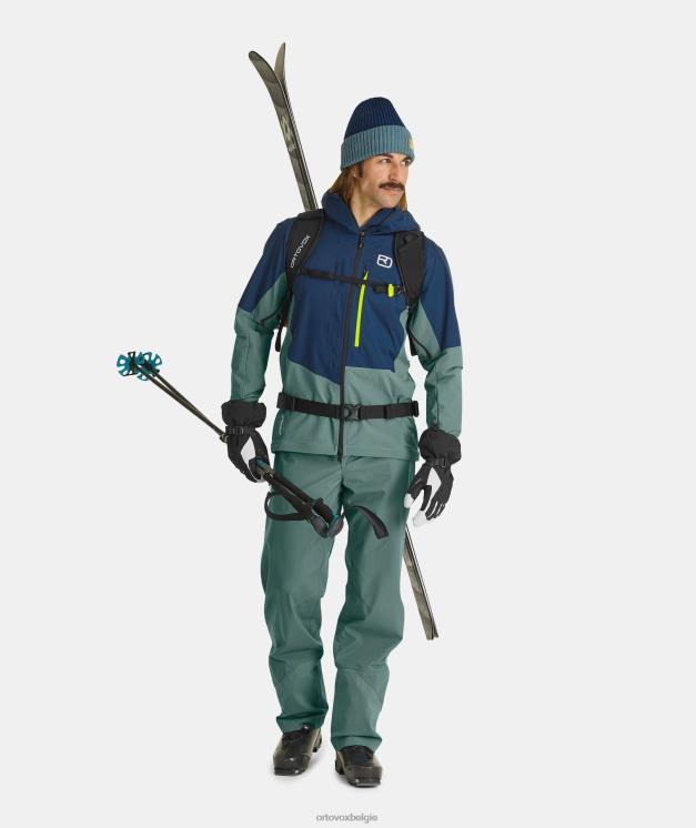 Heren zwarte raaf freeridehandschoen van merinowol ORTOVOX accessoires LX0XF360