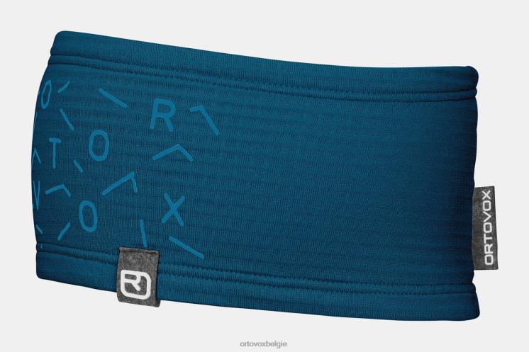 Heren benzine blauw Fleece lichtraster hoofdband ORTOVOX accessoires LX0XF139