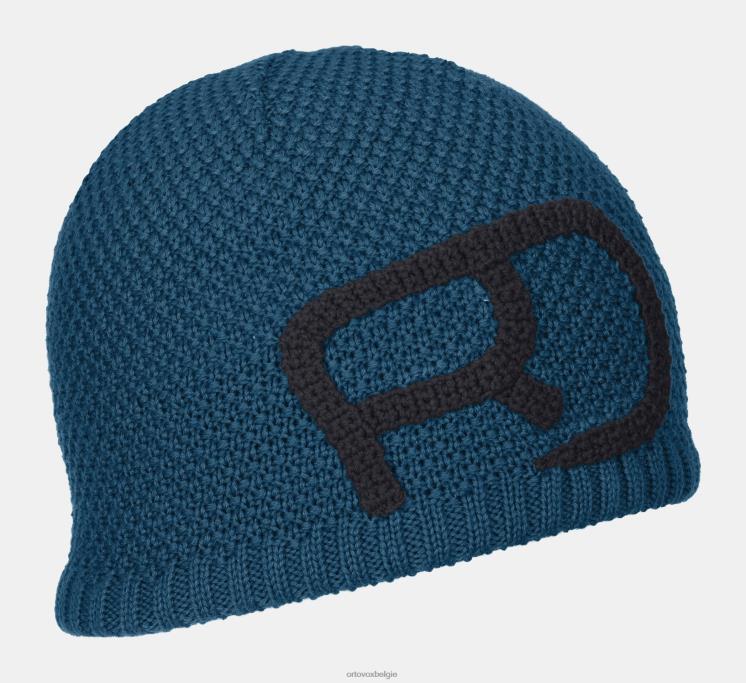 Heren benzine blauw Rock'n'wool muts ORTOVOX accessoires LX0XF563
