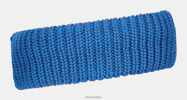 Heren benzine blauw zwaar gebreide hoofdband ORTOVOX accessoires LX0XF680