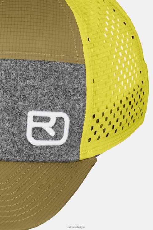 Heren groen mos Air truckerpet met logo ORTOVOX accessoires LX0XF457