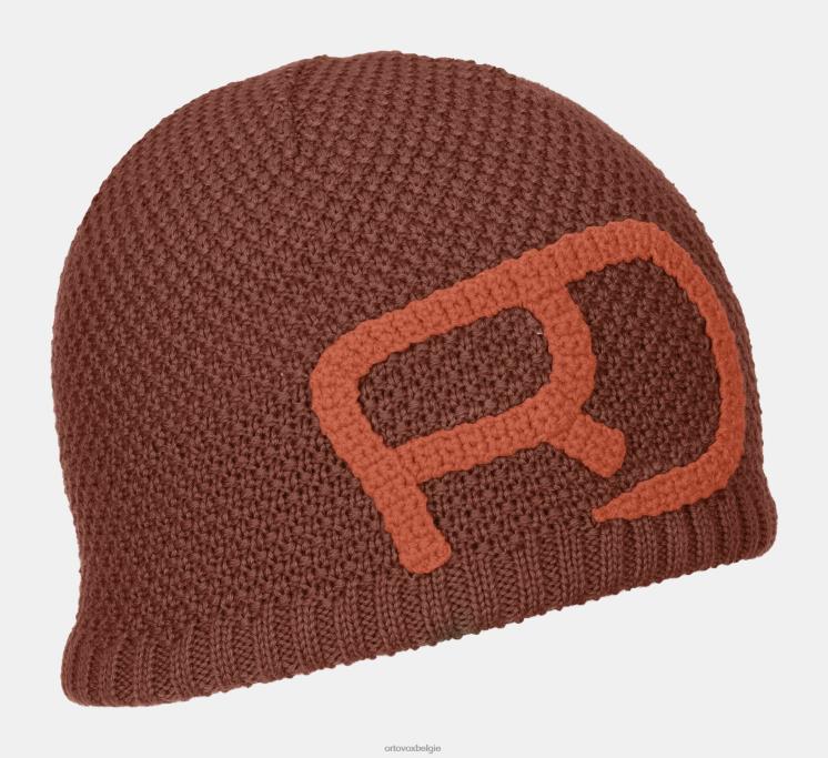 Heren klei oranje Rock'n'wool muts ORTOVOX accessoires LX0XF562