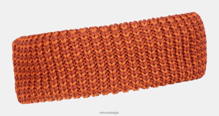 Heren klei oranje zwaar gebreide hoofdband ORTOVOX accessoires LX0XF679