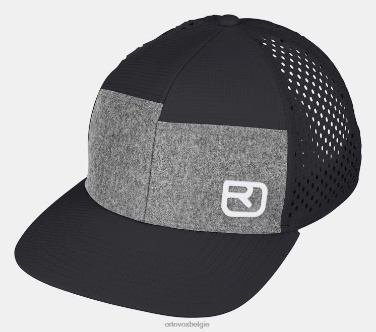 Heren zwarte raaf Air truckerpet met logo ORTOVOX accessoires LX0XF460