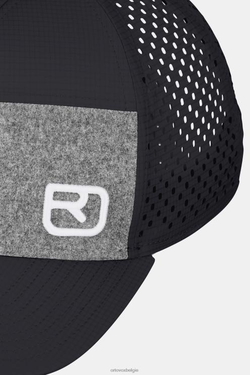 Heren zwarte raaf Air truckerpet met logo ORTOVOX accessoires LX0XF460