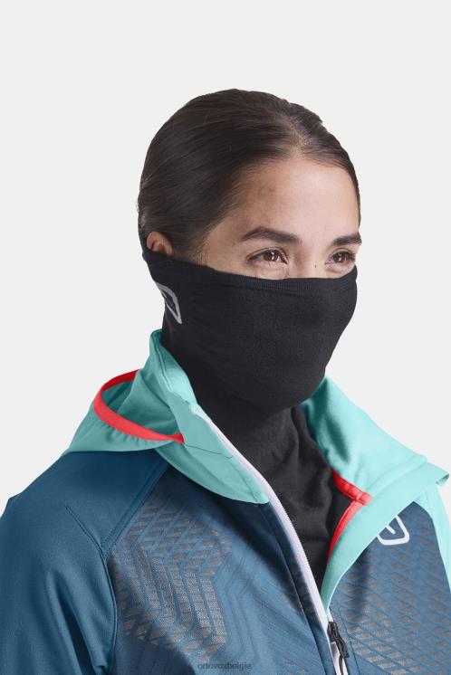 Heren zwarte raaf naadloze nekwarmer ORTOVOX accessoires LX0XF717
