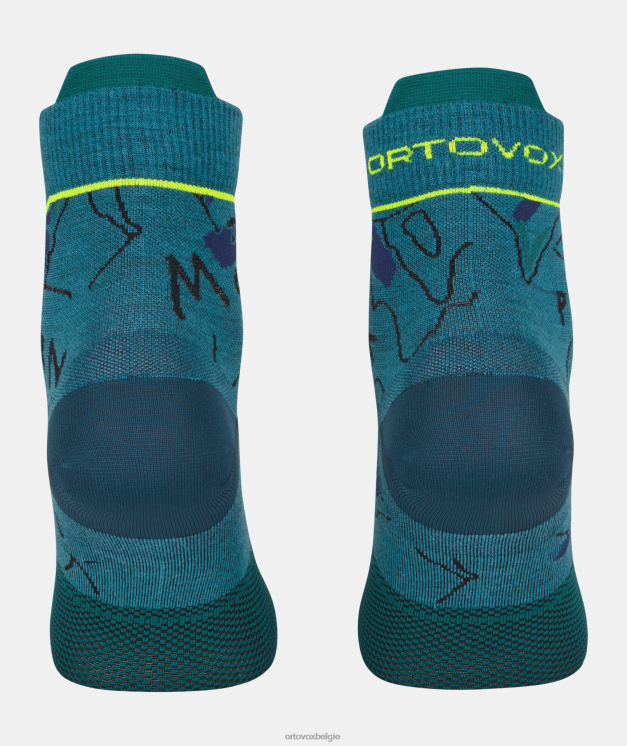 Heren berg blauw Alpine lichte kwartsokken ORTOVOX accessoires LX0XF157