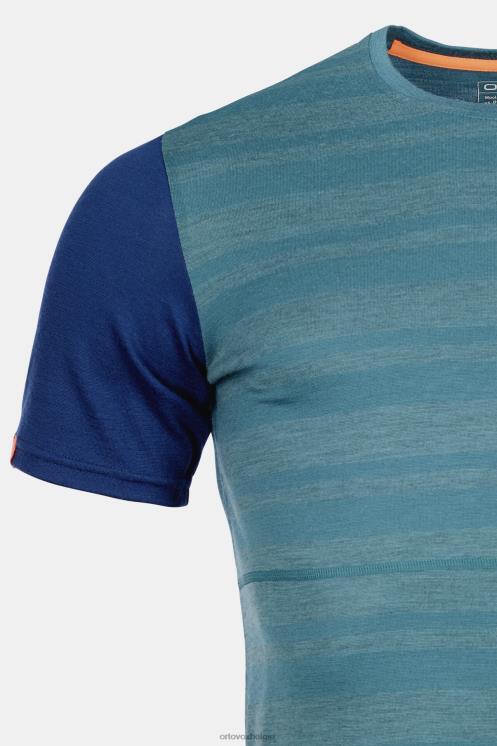 Heren Pacifisch groen 185 rock'n'wool korte mouw ORTOVOX kleding LX0XF133