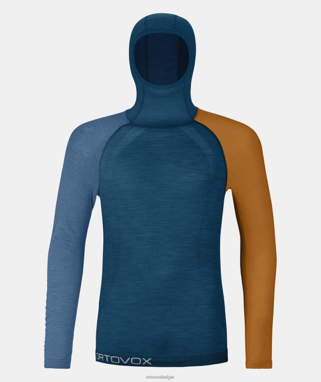 Heren benzine blauw 120 comp lichte hoody ORTOVOX kleding LX0XF183