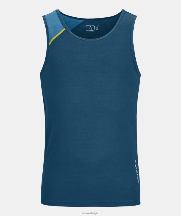 Heren benzine blauw 150 essentieel topje ORTOVOX kleding LX0XF142