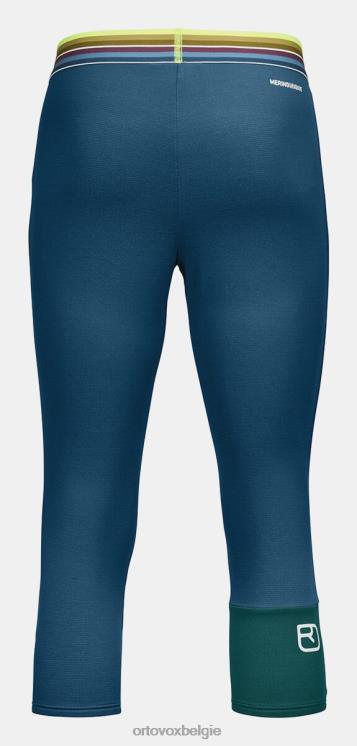 Heren benzine blauw fleece lichte korte broek ORTOVOX kleding LX0XF324