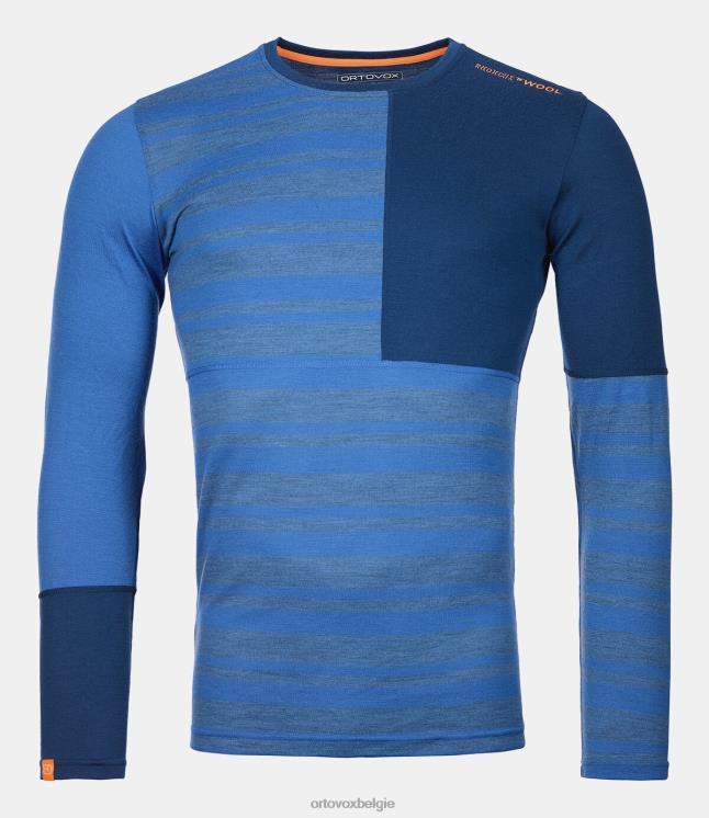 Heren gewoon blauw 185 rock'n'wool lange mouw ORTOVOX kleding LX0XF304
