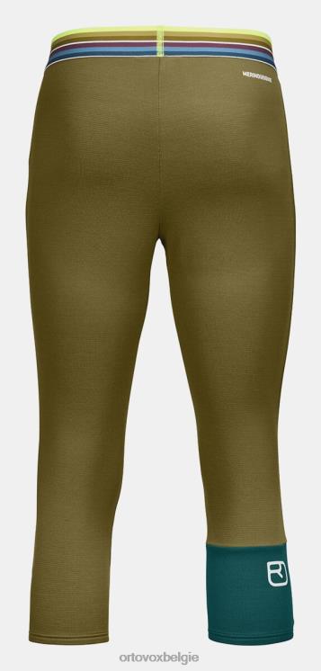 Heren groen mos fleece lichte korte broek ORTOVOX kleding LX0XF325