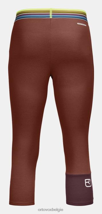 Heren klei oranje fleece lichte korte broek ORTOVOX kleding LX0XF322