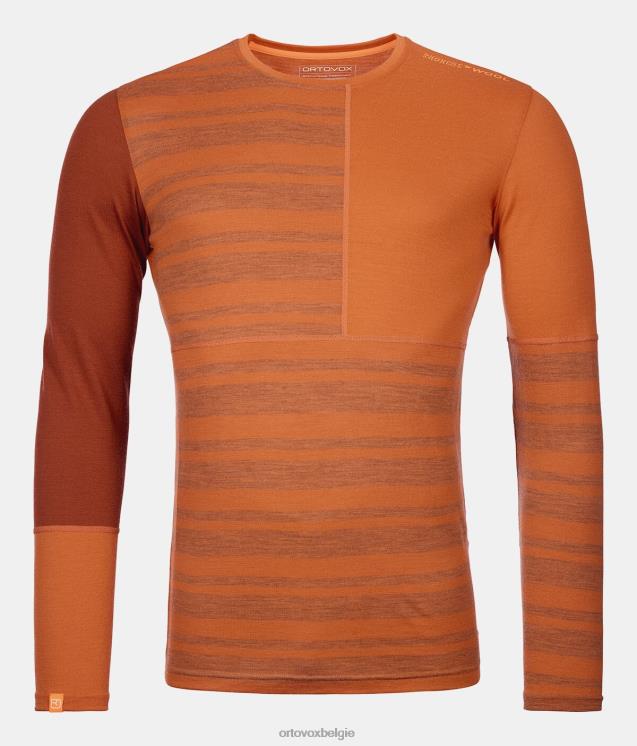 Heren woestijn oranje 185 rock'n'wool lange mouw ORTOVOX kleding LX0XF303