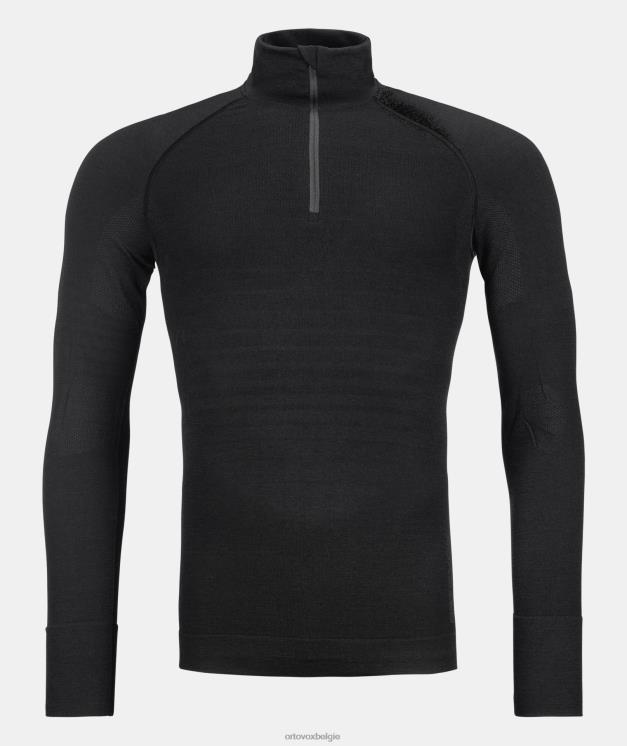 Heren zwarte raaf 230 wedstrijdhals met ritssluiting ORTOVOX kleding LX0XF247