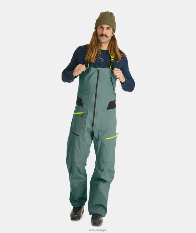 Heren arctisch grijs 3l diepe shell bretelbroek ORTOVOX kleding LX0XF374