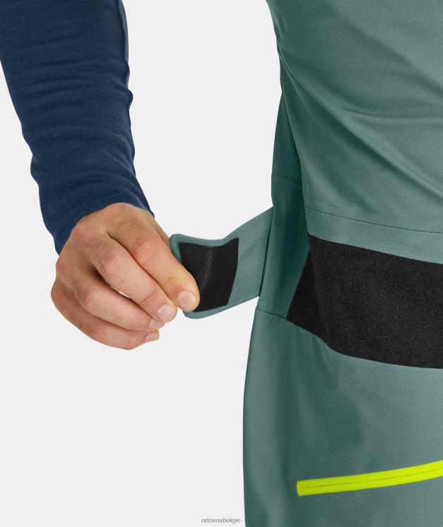 Heren arctisch grijs 3l diepe shell bretelbroek ORTOVOX kleding LX0XF374