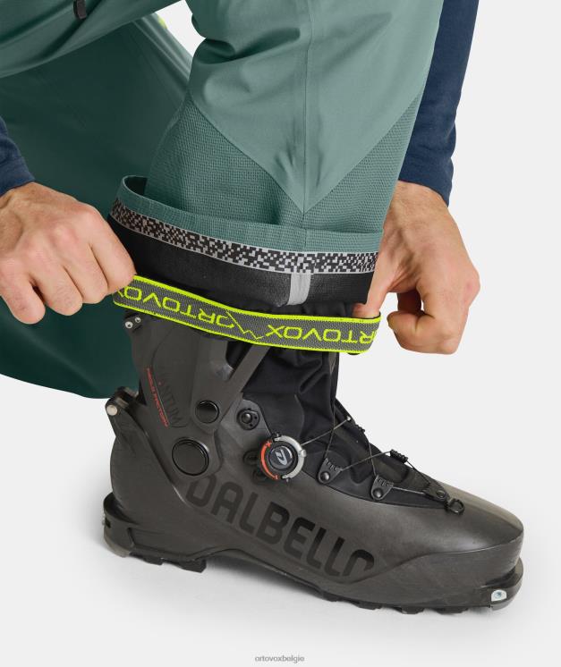 Heren arctisch grijs 3l diepe shell bretelbroek ORTOVOX kleding LX0XF374