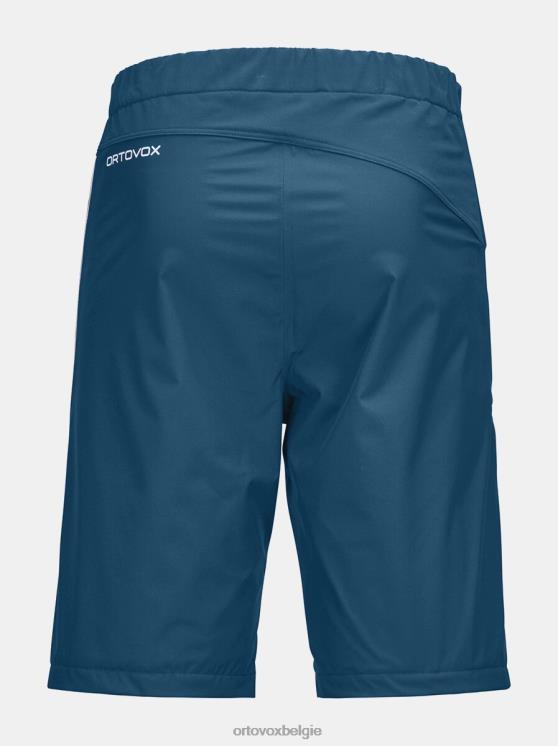 Heren benzine blauw col becchei wb korte broek ORTOVOX kleding LX0XF421