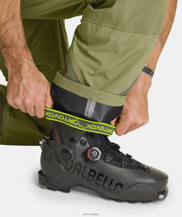 Heren groen mos Guardianshell-broek van 3l ORTOVOX kleding LX0XF18