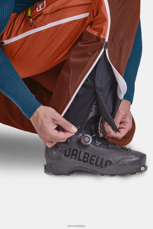 Heren klei oranje Ortlerbroek van 3l ORTOVOX kleding LX0XF257