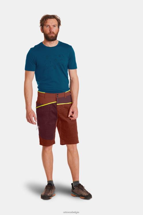Heren klei oranje casale korte broek ORTOVOX kleding LX0XF352