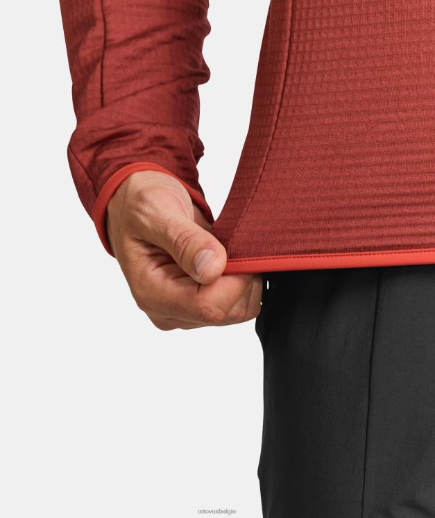 Heren Pacifisch groen fleece rasterjas ORTOVOX kleding LX0XF123