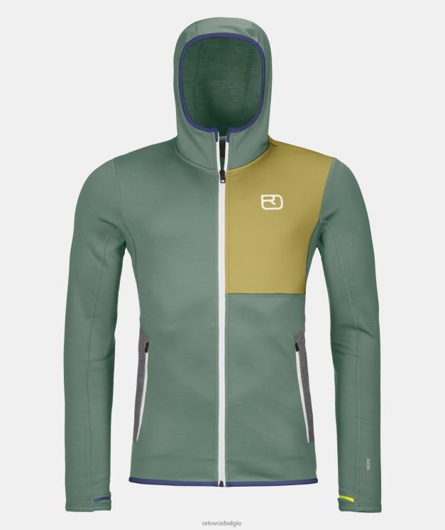 Heren arctisch grijs fleece-hoodie ORTOVOX kleding LX0XF107