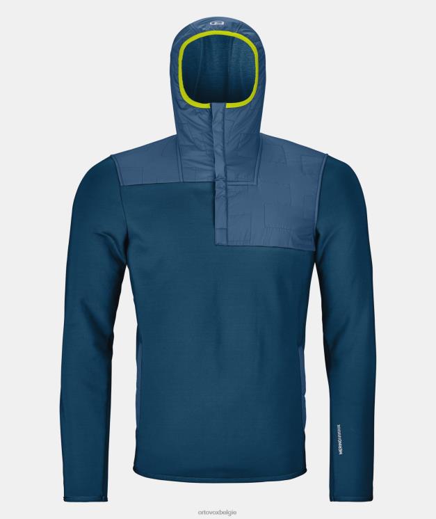 Heren benzine blauw fleece en anorak ORTOVOX kleding LX0XF368