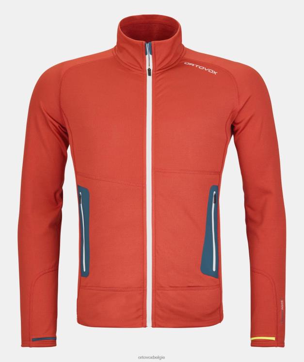 Heren cengia rossa lichte fleecejas ORTOVOX kleding LX0XF664