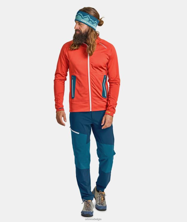 Heren cengia rossa lichte fleecejas ORTOVOX kleding LX0XF664