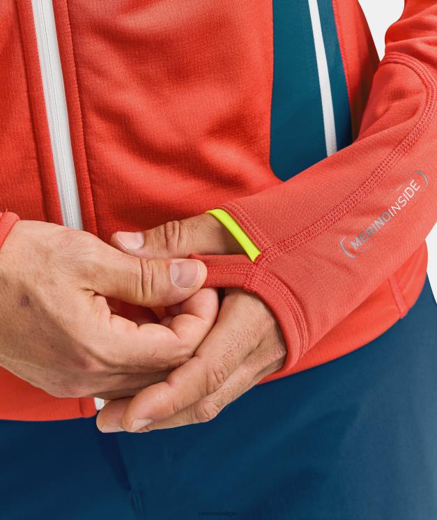 Heren cengia rossa lichte fleecejas ORTOVOX kleding LX0XF664