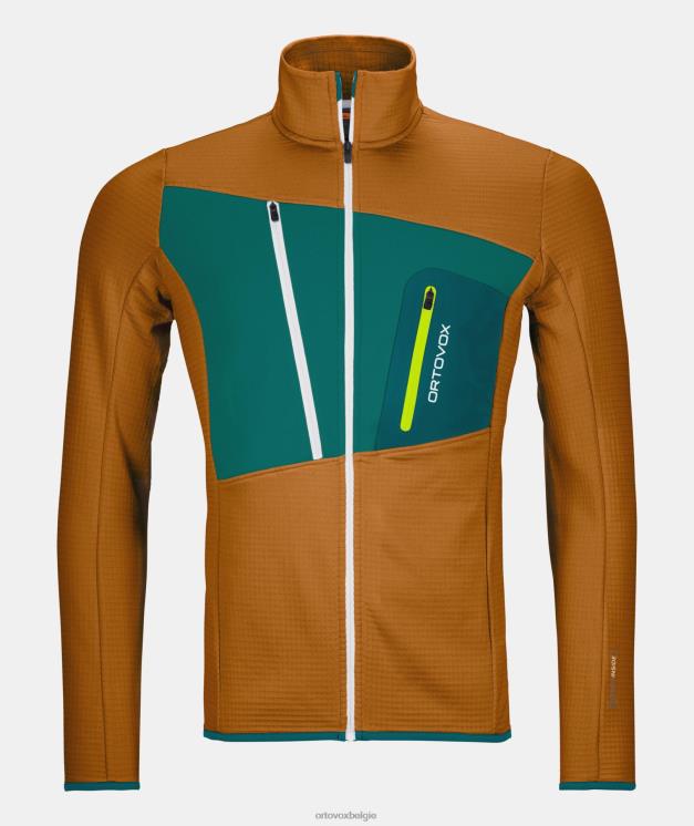 Heren sluwe vos fleece rasterjas ORTOVOX kleding LX0XF120