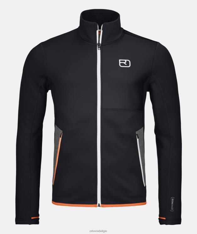 Heren zwarte raaf fleecejack ORTOVOX kleding LX0XF256
