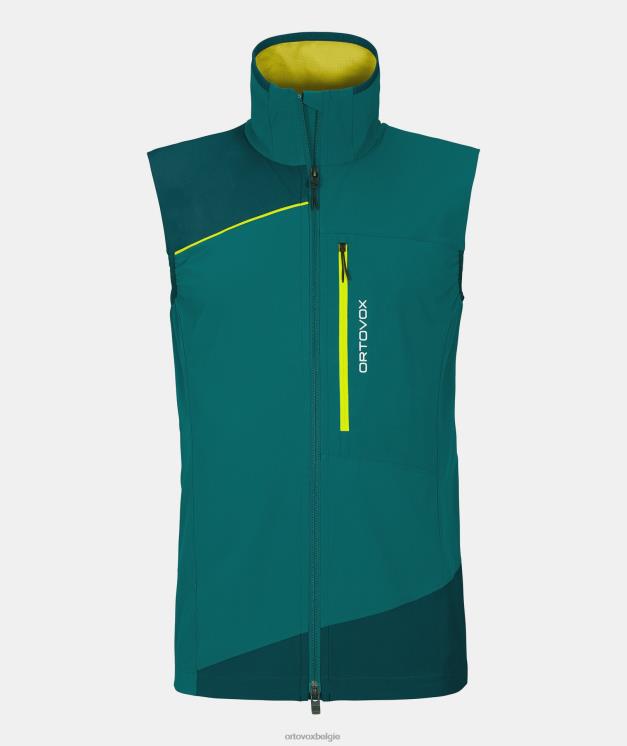 Heren Pacifisch groen Pala licht vest ORTOVOX kleding LX0XF425