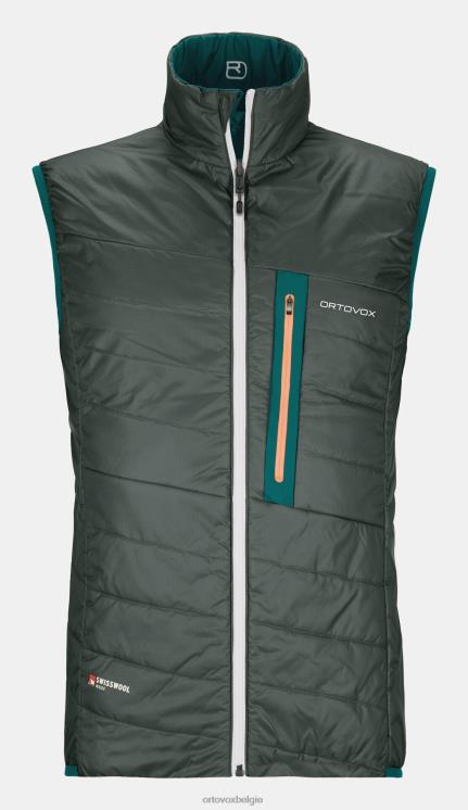 Heren Pacifisch groen Zwitsers wollen Piz Cartas vest ORTOVOX kleding LX0XF627