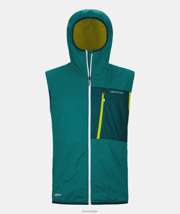 Heren Pacifisch groen Zwitsers wollen piz duan vest ORTOVOX kleding LX0XF582