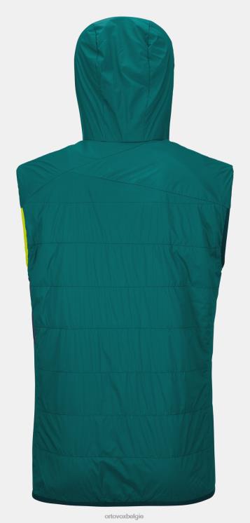 Heren Pacifisch groen Zwitsers wollen piz duan vest ORTOVOX kleding LX0XF582