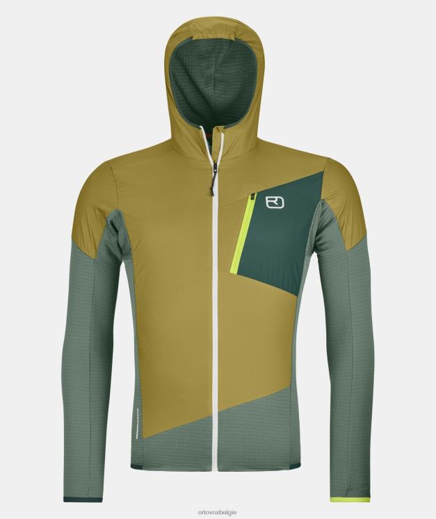 Heren arctisch grijs ladiz hybride jas ORTOVOX kleding LX0XF463