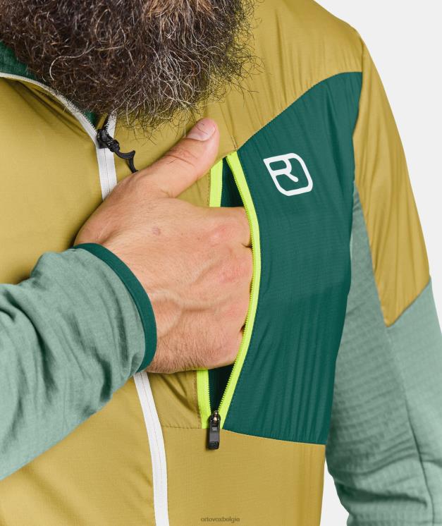 Heren arctisch grijs ladiz hybride jas ORTOVOX kleding LX0XF463