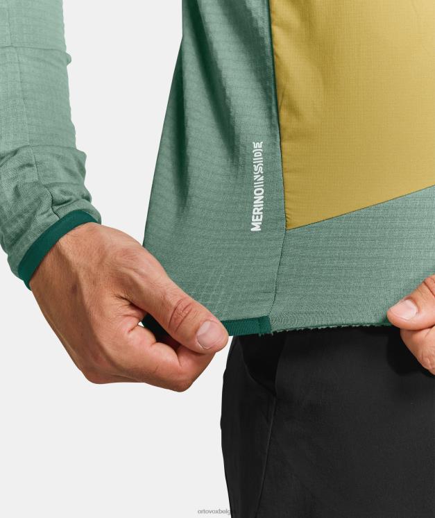 Heren arctisch grijs ladiz hybride jas ORTOVOX kleding LX0XF463