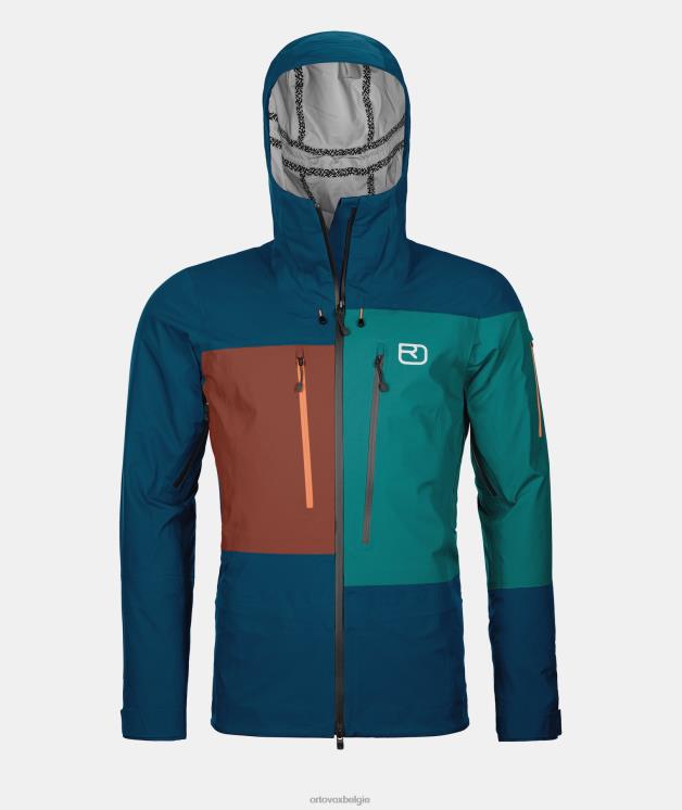 Heren benzine blauw Diepe shell-jas van 3l ORTOVOX kleding LX0XF29