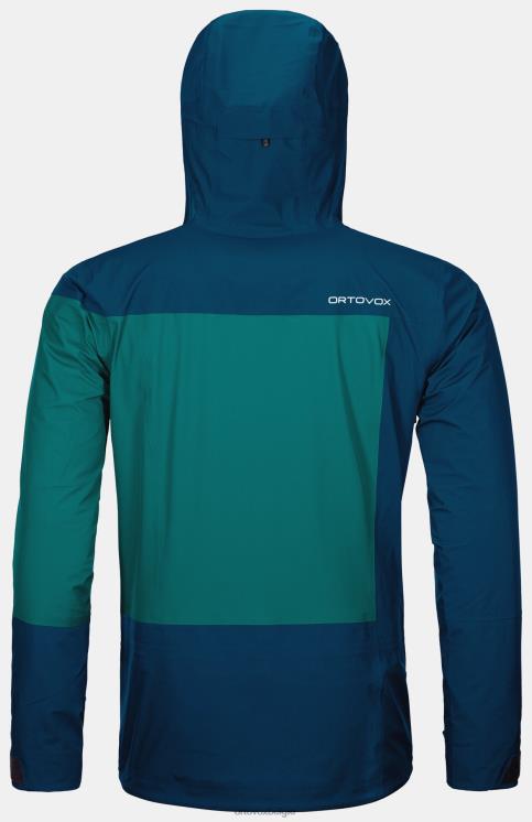 Heren benzine blauw Diepe shell-jas van 3l ORTOVOX kleding LX0XF29