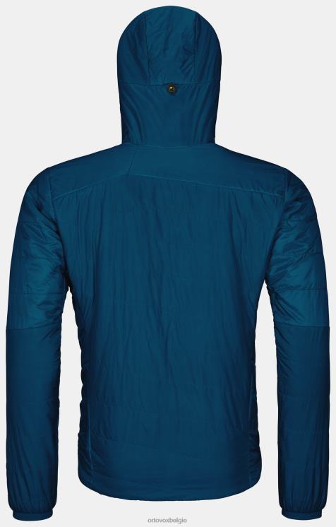 Heren benzine blauw Westalpen Zwitserse wollen jas ORTOVOX kleding LX0XF339