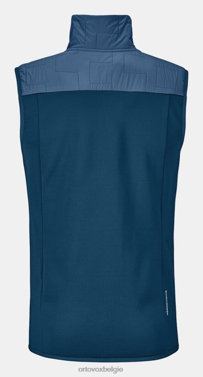 Heren benzine blauw fleece plus vest ORTOVOX kleding LX0XF437