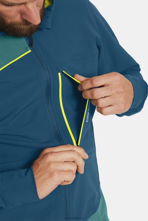 Heren benzine blauw pala lichte jas ORTOVOX kleding LX0XF546