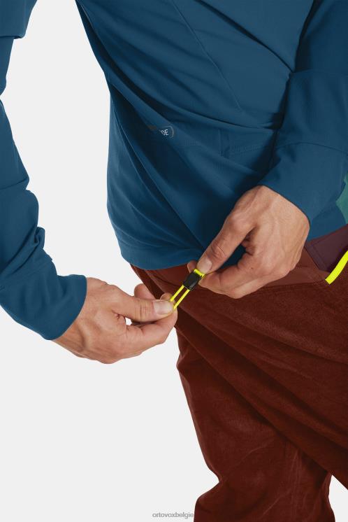 Heren benzine blauw pala lichte jas ORTOVOX kleding LX0XF546